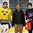 LUCERNE, SWITZERLAND - APRIL 19: Sweden's Felix Sandstrom #29 and USA's Clayton Keller #26 were named Players of the Game for their respective teams during preliminary round action at the 2015 IIHF Ice Hockey U18 World Championship. (Photo by Matt Zambonin/HHOF-IIHF Images)